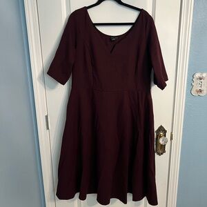Burgundy aline dress